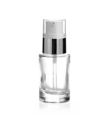 COMO 15 ml | Glass bottle 15 ml with Cream pump, silver