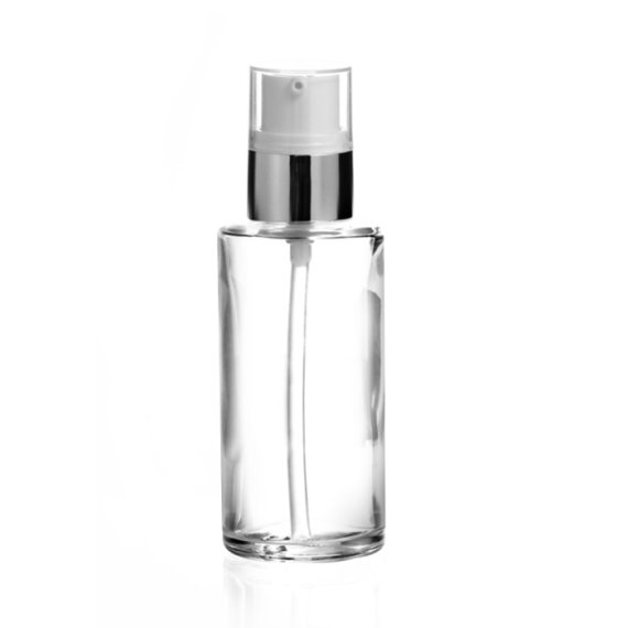 COMO 50 ml | Glass bottle 50 ml with Cream pump, silver