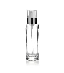 COMO 30 ml | Glass bottle 30 ml with Cream pump, silver