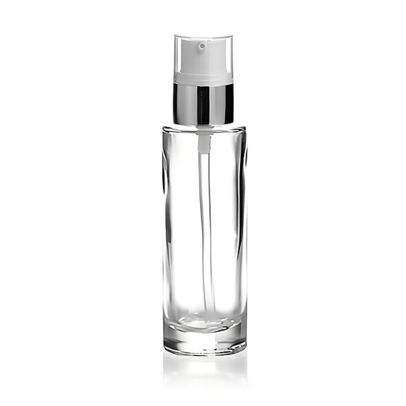 COMO 30 ml | Glass bottle 30 ml with Cream pump, silver